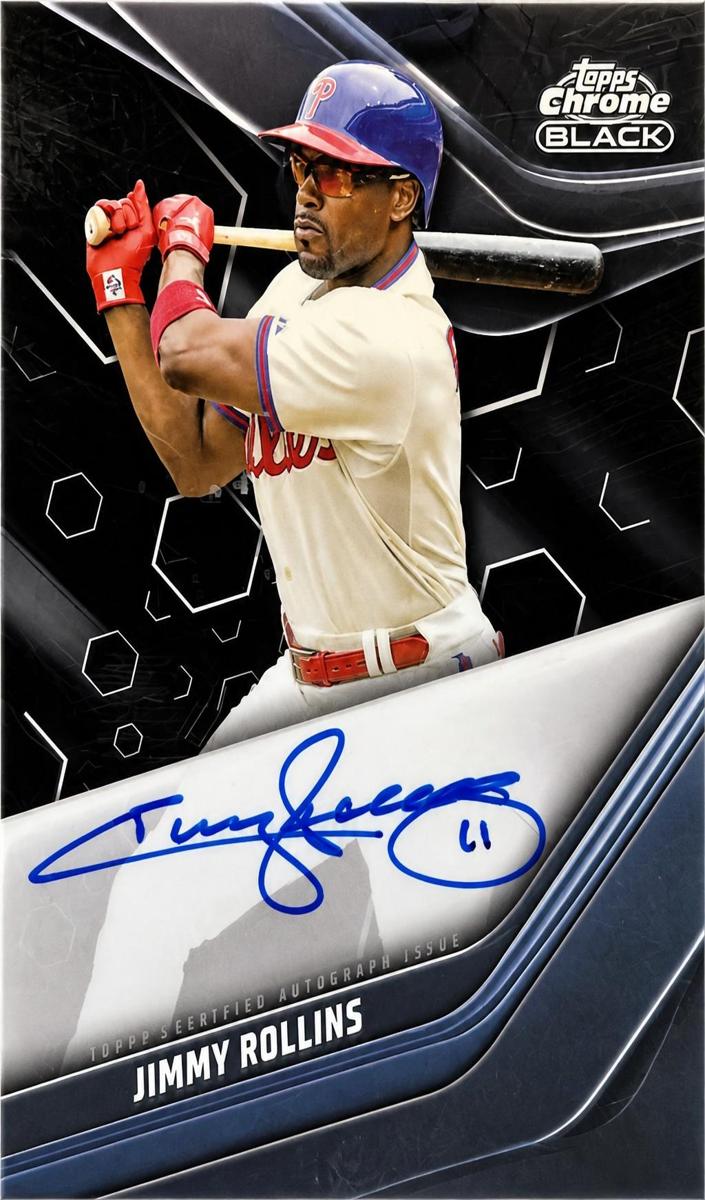 2023 Topps Chrome Black Baseball Jimmy Rollins #CBA-JRO