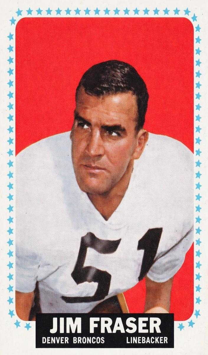 1964 Topps Football Jim Fraser #45 PSA 8