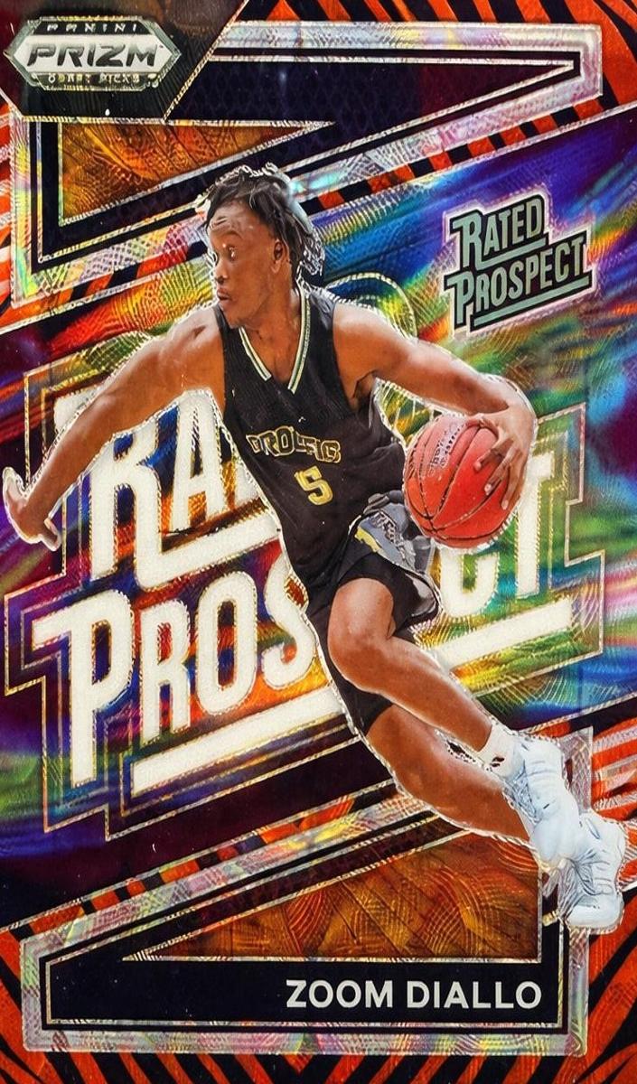 2024 Panini Prizm Draft Picks Basketball Tiger Stripe Zoom Diallo #1