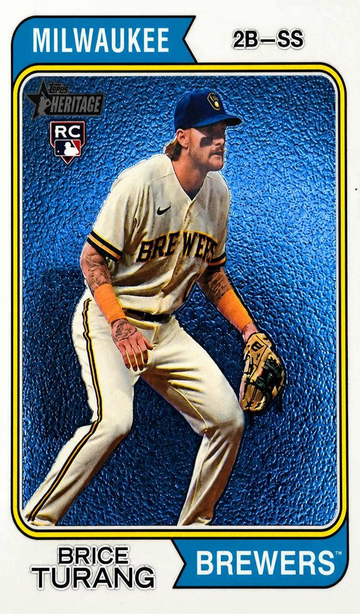 2023 Topps Heritage High Number Baseball Brice Turang #614