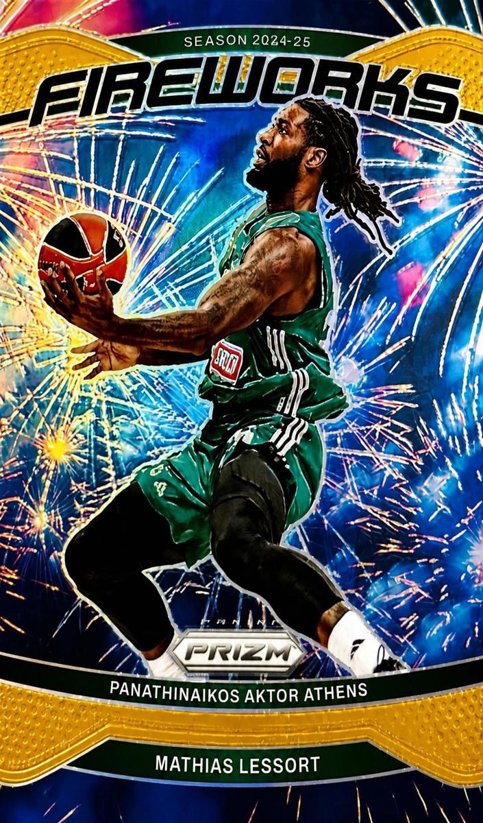2024 Panini Prizm Turkish Airlines EuroLeague Basketball Gold Mathias Lessort #16