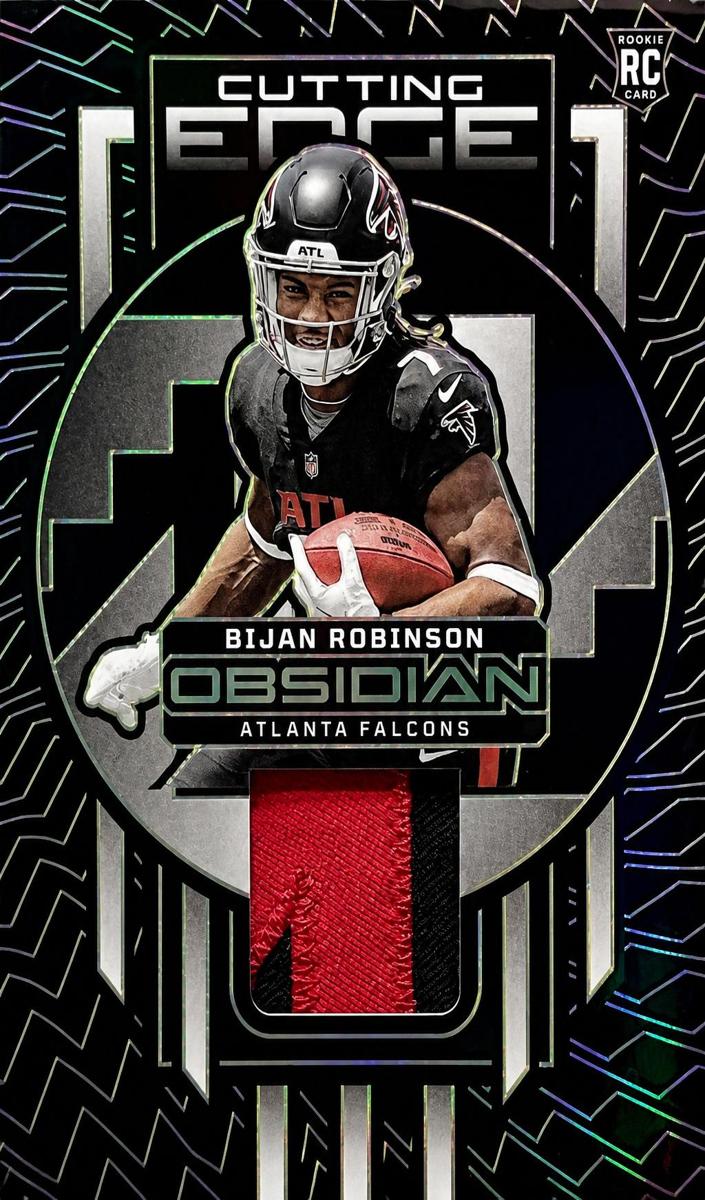 2023 Panini Obsidian Football Electric Etch Yellow Bijan Robinson #CEM-BRO