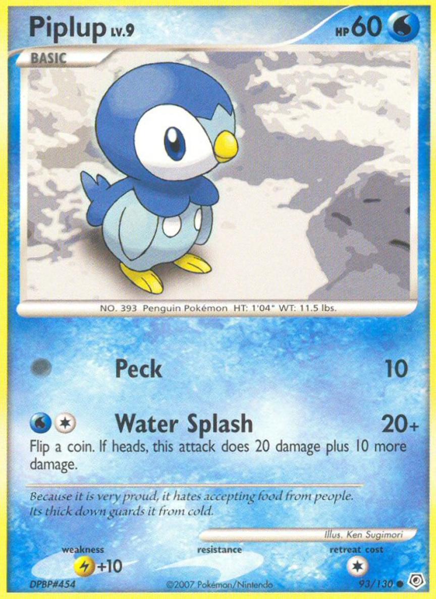 2007 Pokemon Diamond & Pearl Piplup #93 CGC 8.5