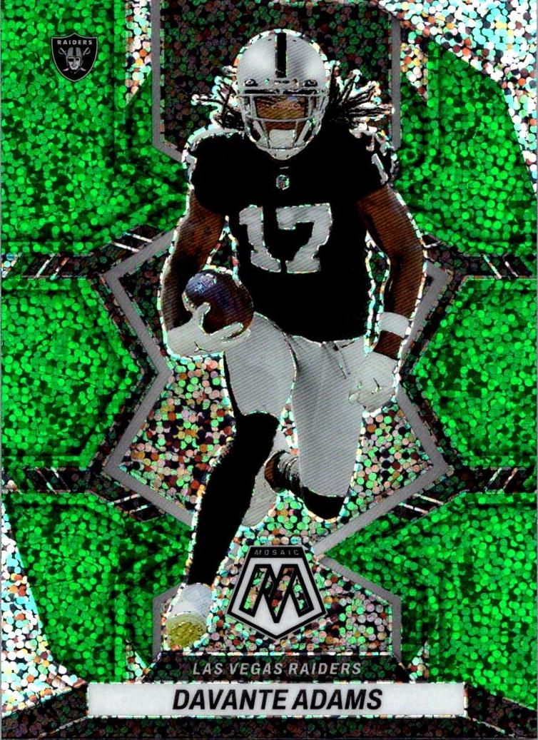2022 Panini Mosaic Football Green Sparkle Davante Adams #208