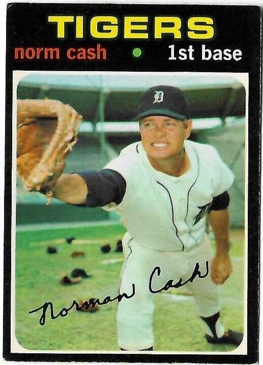 1971 O-Pee-Chee Baseball Norm Cash #599 PSA 8