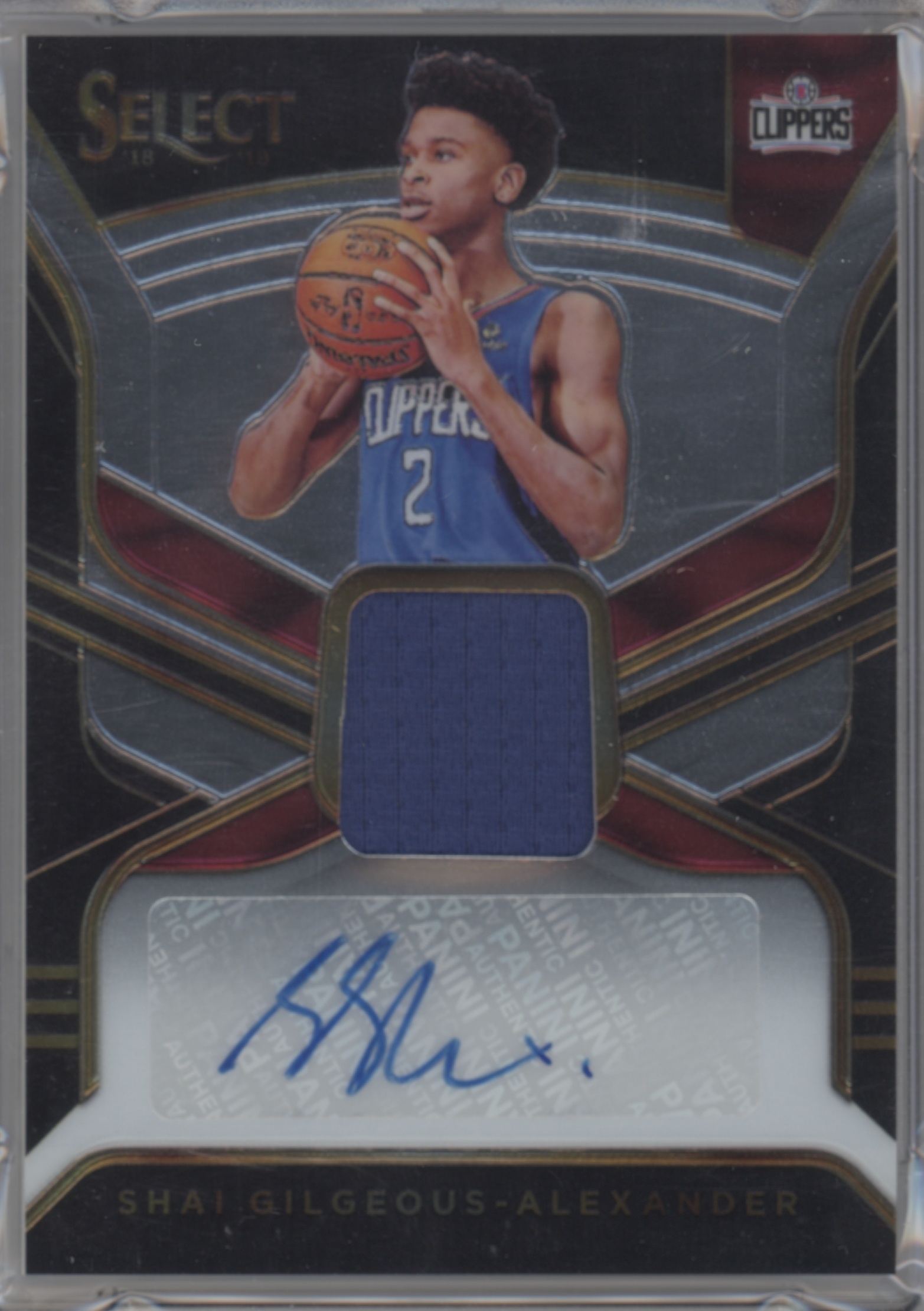 2018 Panini Select Basketball Shai Gilgeous-Alexander #RJA-SGA