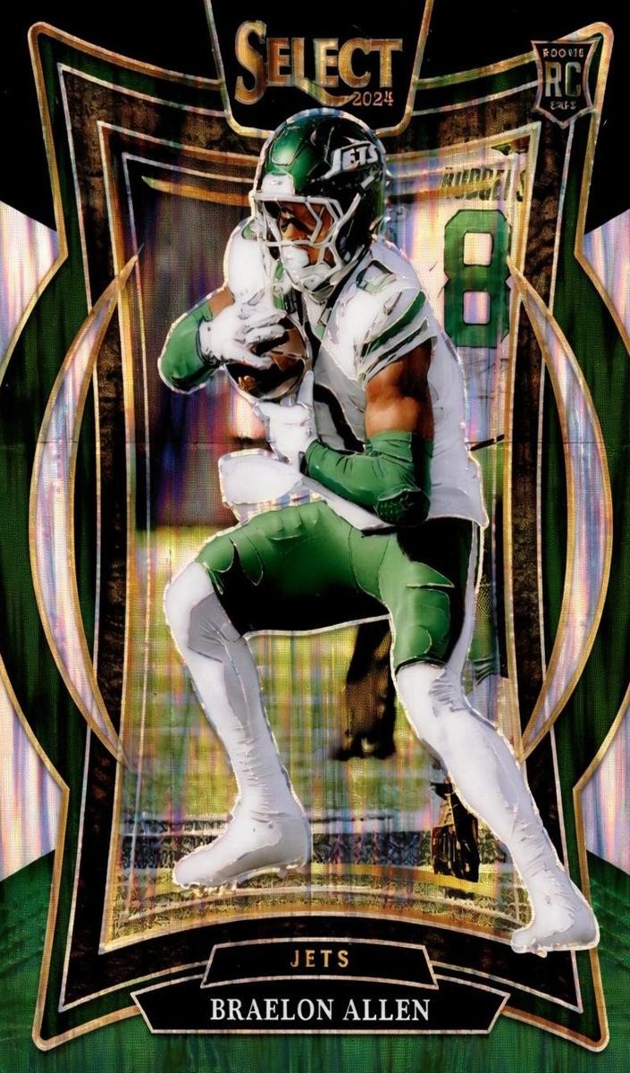 2024 Panini Select Football Black and Green Shock Braelon Allen #10
