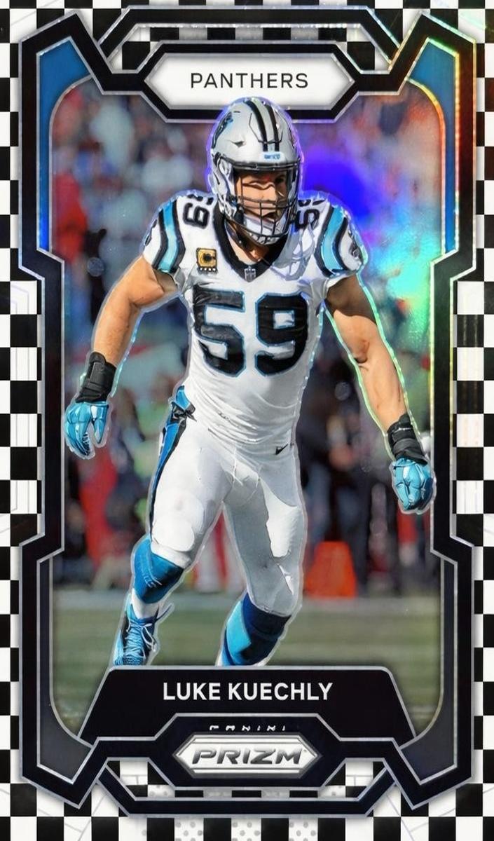2023 Panini Prizm Football Black and White Checker Luke Kuechly #43