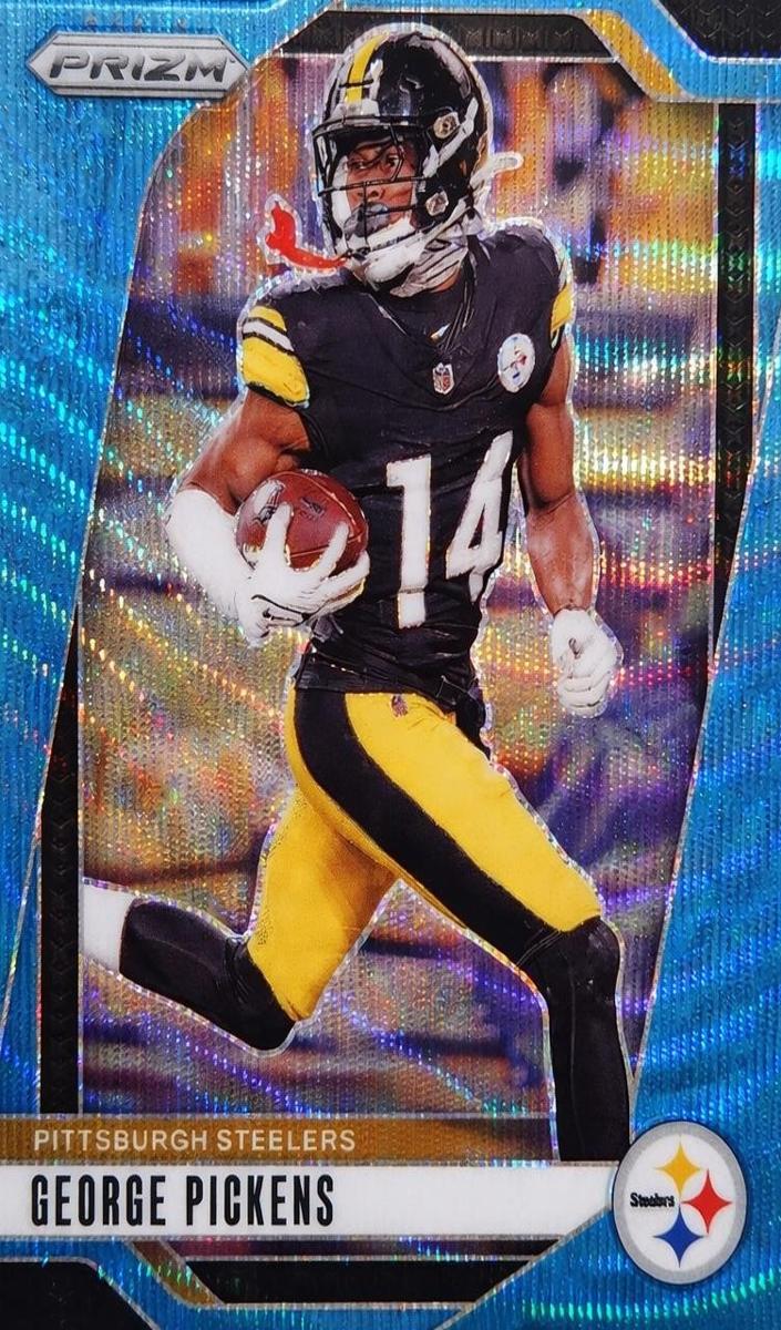 2024 Panini Prizm Football Blue Wave George Pickens #243 PSA 9