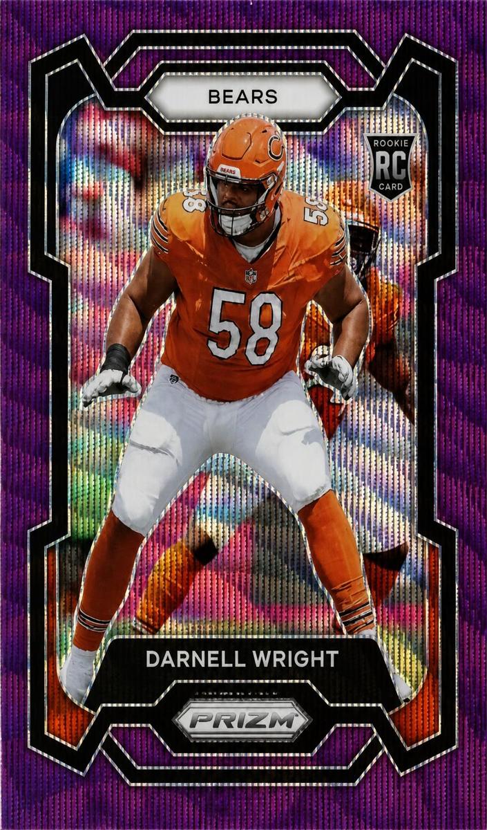 2023 Panini Prizm Football Purple Wave Darnell Wright #313