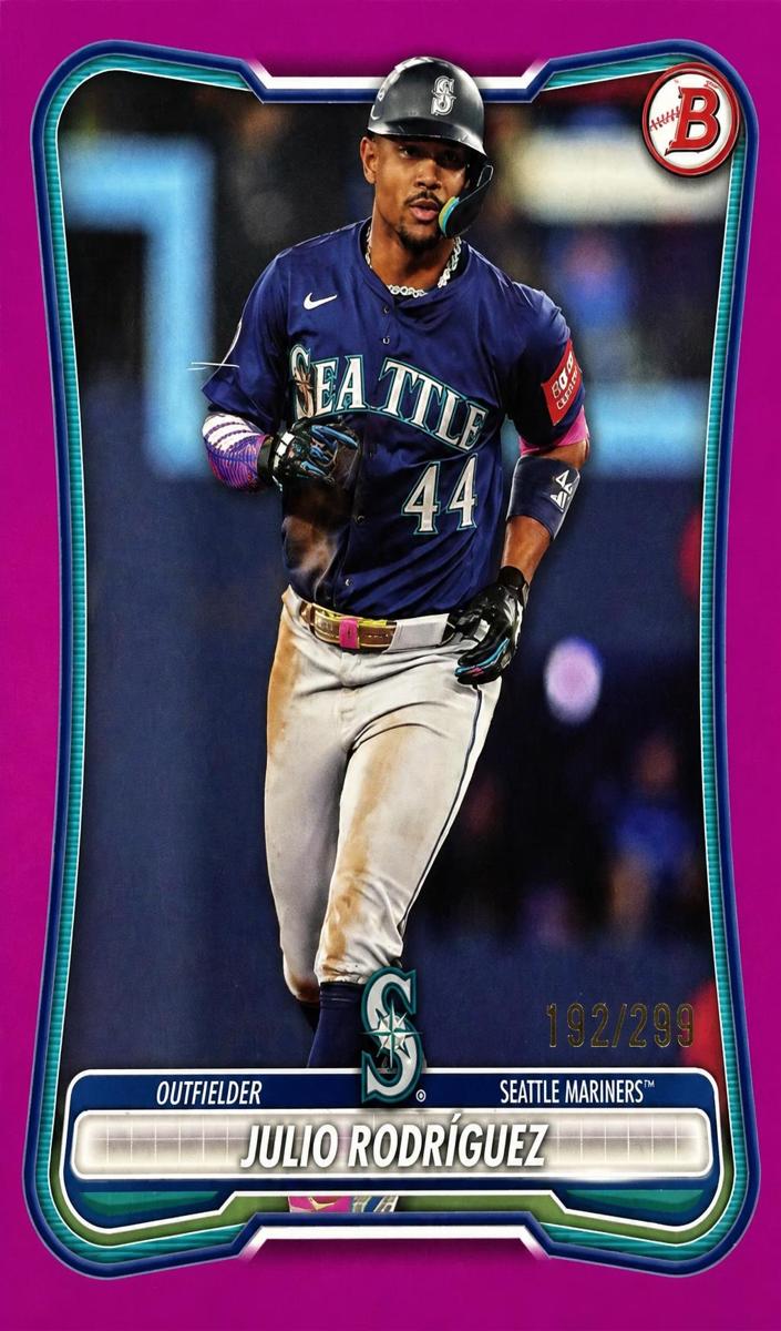 2026 Bowman Baseball Fuchsia Border Julio Rodriguez #5