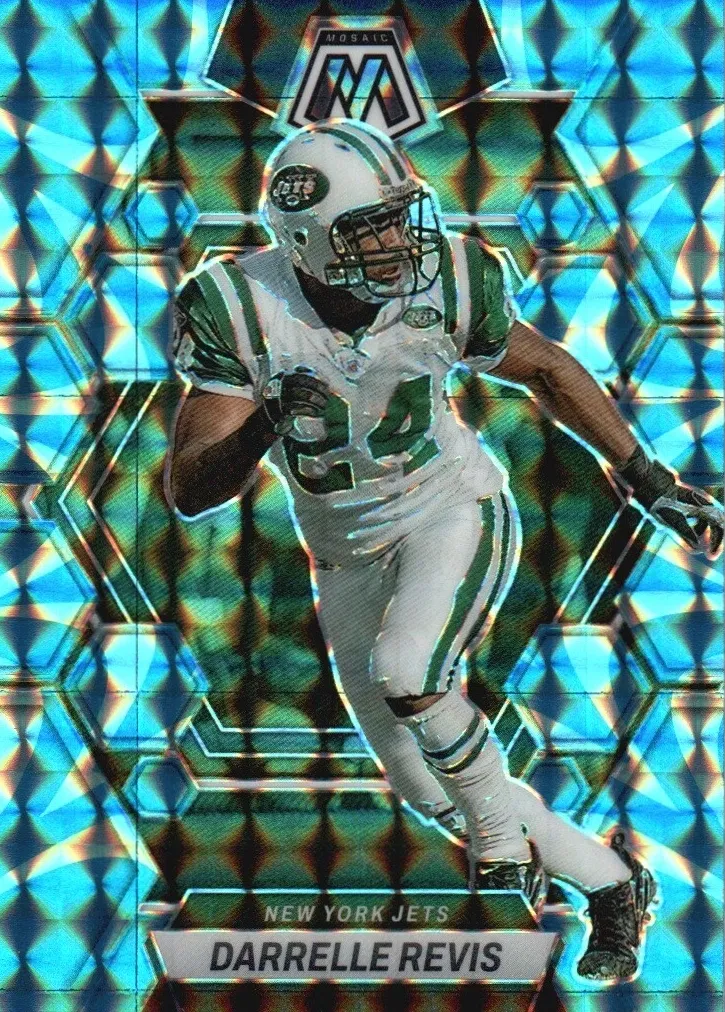 2023 Panini Mosaic Football Reactive Blue Darrelle Revis #80