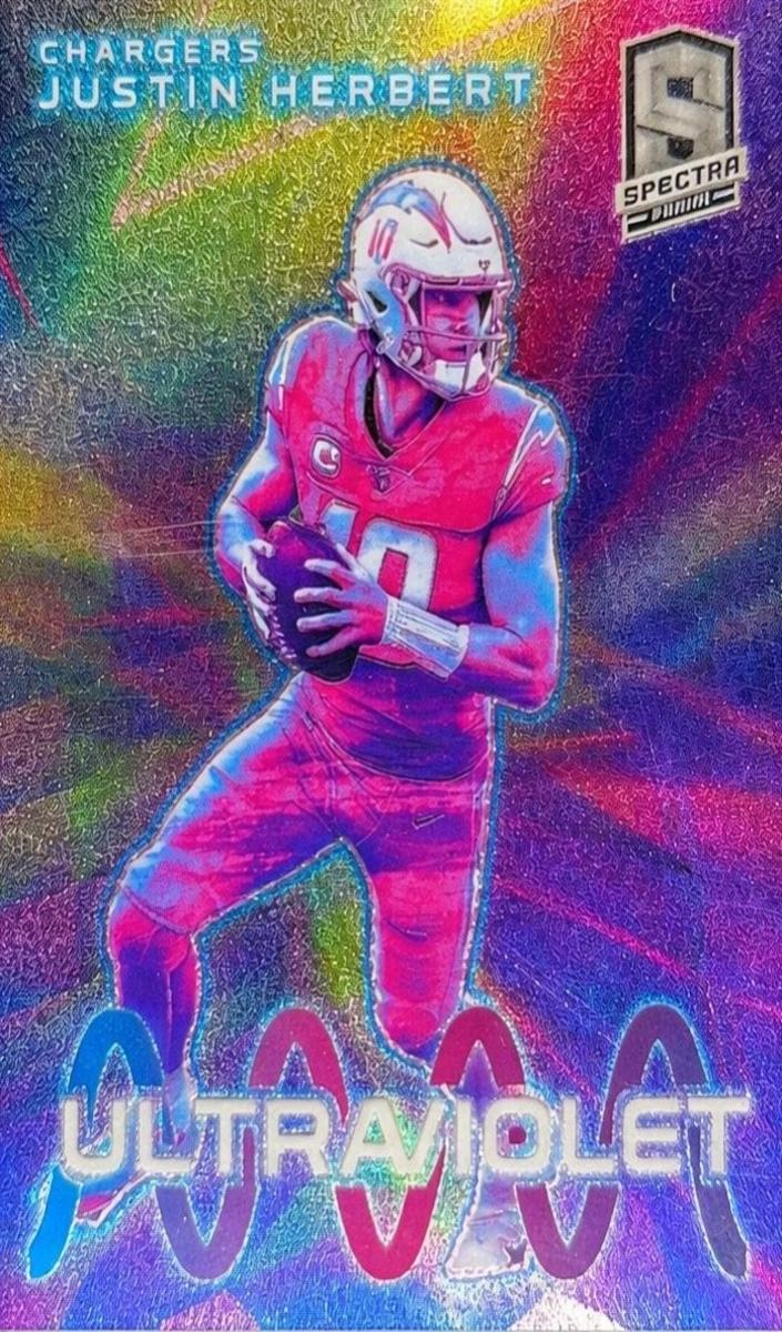 2023 Panini Spectra Football Justin Herbert #UV-JHE PSA 9