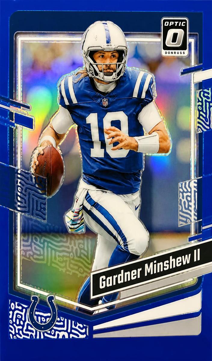 2023 Donruss Optic Football Blue Gardner Minshew II #77