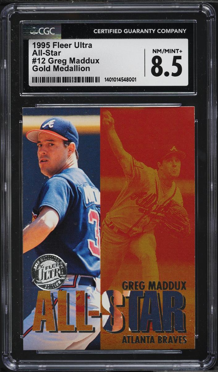 1995 Fleer Ultra Baseball Gold Medallion Greg Maddux #12 CGC 8.5