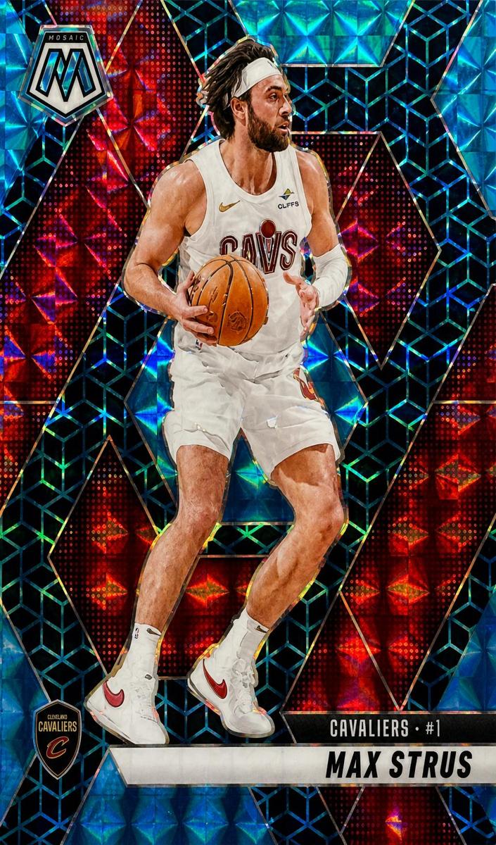2024 Panini Mosaic Basketball Spectris Blue FOTL Max Strus #11