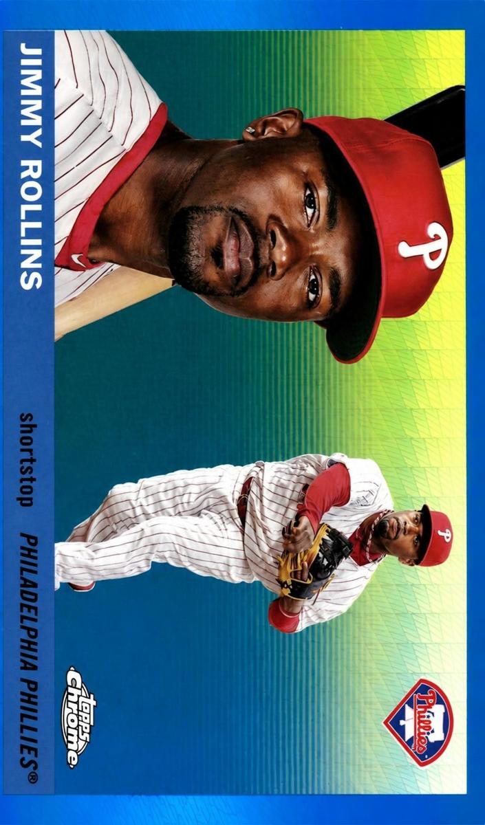 2025 Topps Chrome Platinum Baseball Blue Prism Refractor Jimmy Rollins #423