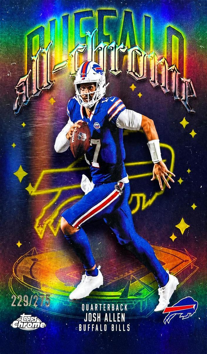 2025 Topps Chrome Football Yellow Refractor Josh Allen #ACT-2