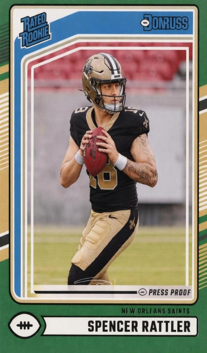 2024 Panini Donruss Football Press Proof Green Spencer Rattler #359