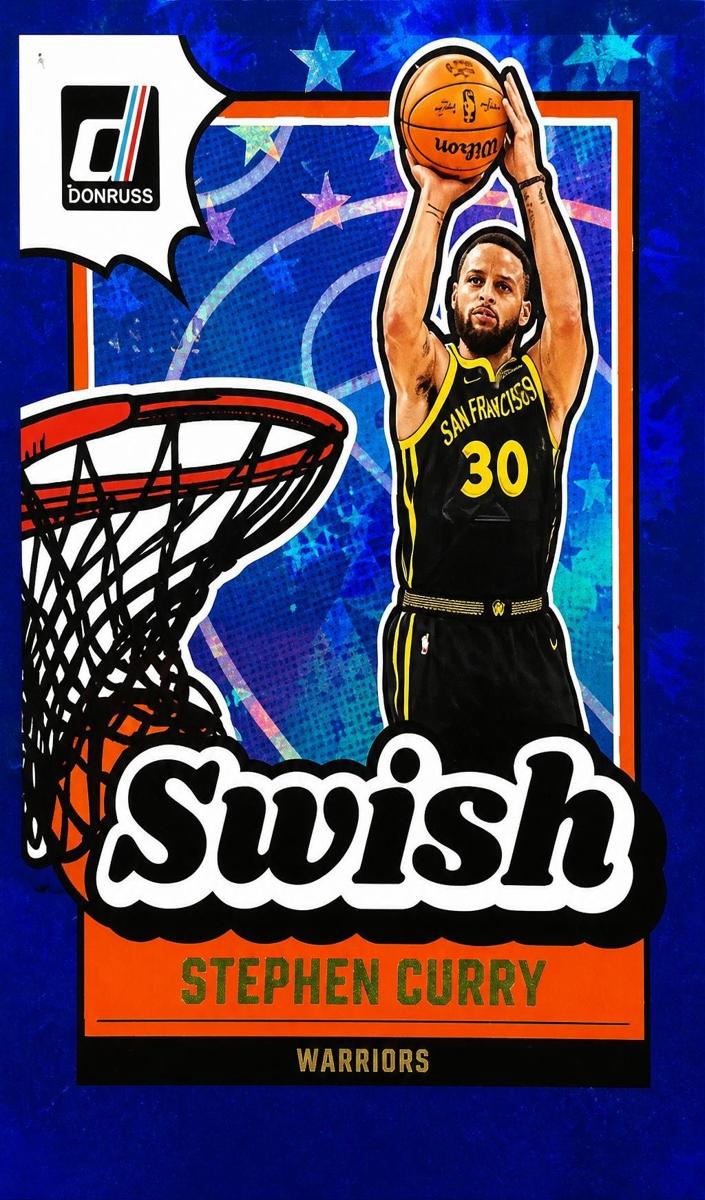 2024 Panini Donruss Basketball International Blue Stars Stephen Curry #3 PSA 8