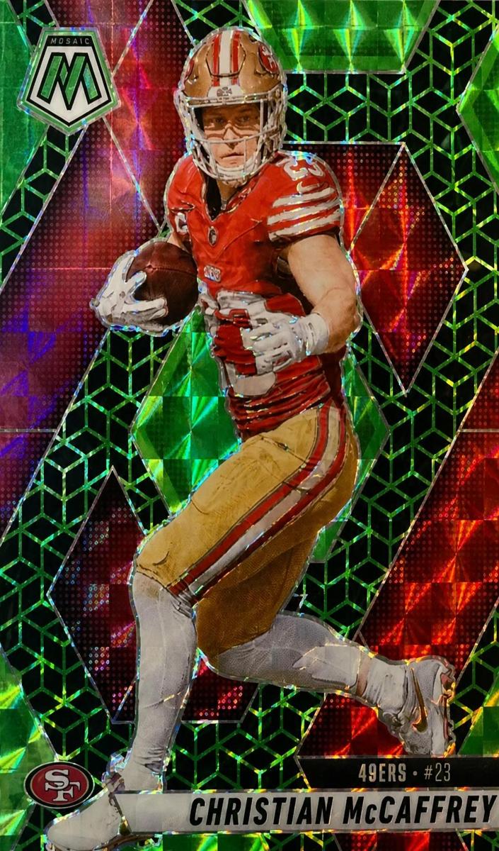 2025 Panini Mosaic Football Green Spectris Christian McCaffrey #179