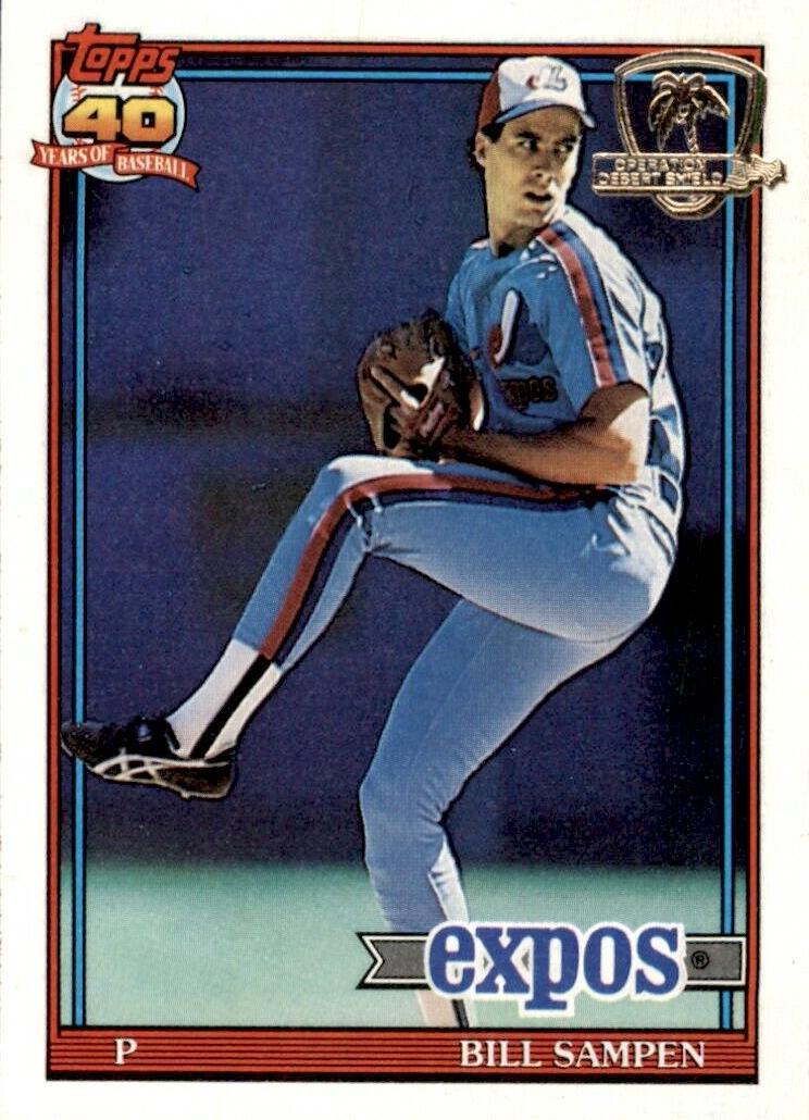 1991 Topps Baseball Bill Sampen #649 PSA 6