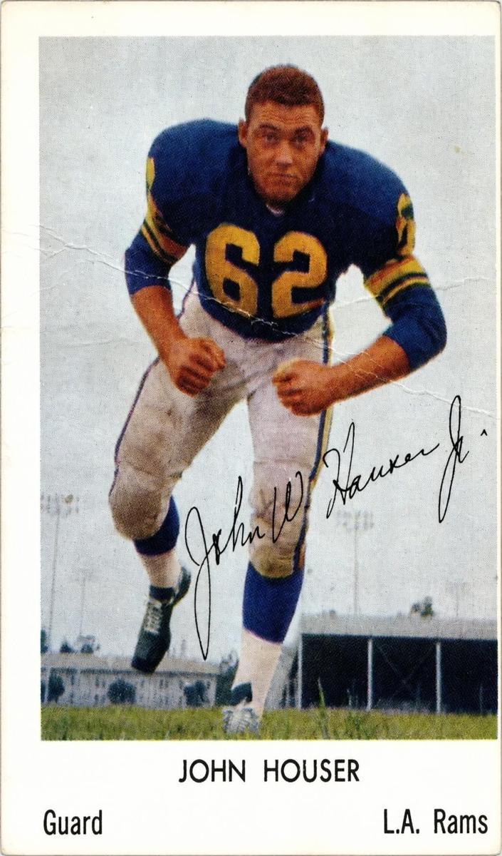 1959 Bell Brand Rams Football John Houser #22 PSA 7