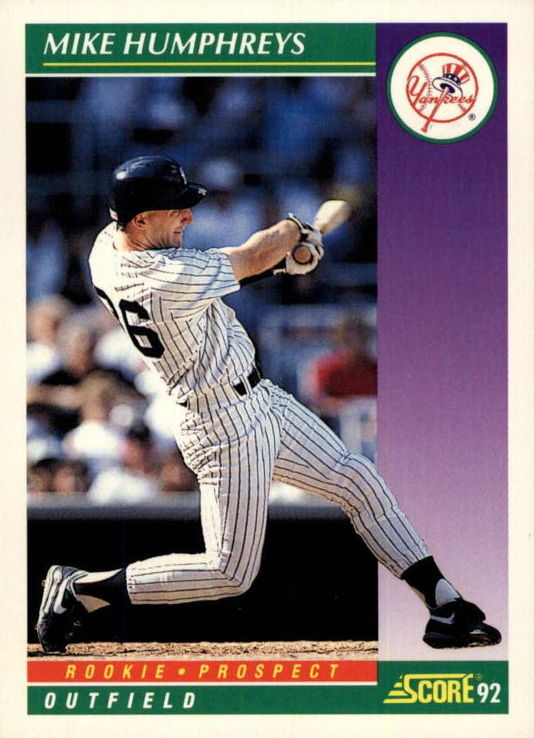 1992 Score Baseball Mike Humphreys #815