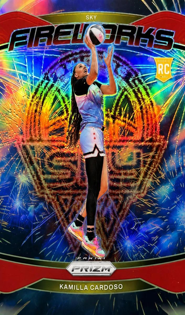 2024 Panini Prizm WNBA Basketball Red Kamilla Cardoso #4 PSA 8