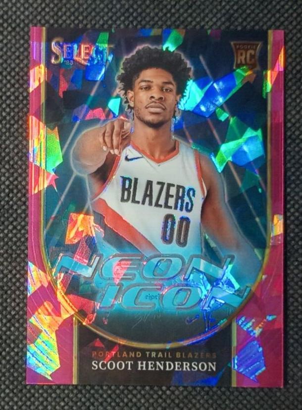 2023 Panini Select Basketball Pink Cracked Ice Scoot Henderson #7
