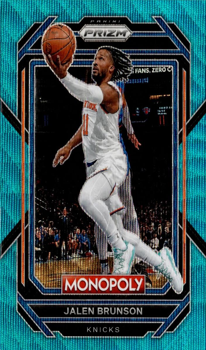 2022 Panini Prizm Monopoly Basketball Teal Wave Jalen Brunson #60 PSA 9