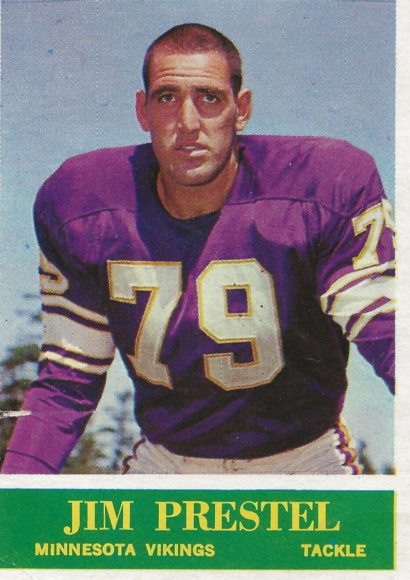 1964 Philadelphia Football Jim Prestel #106 PSA 8