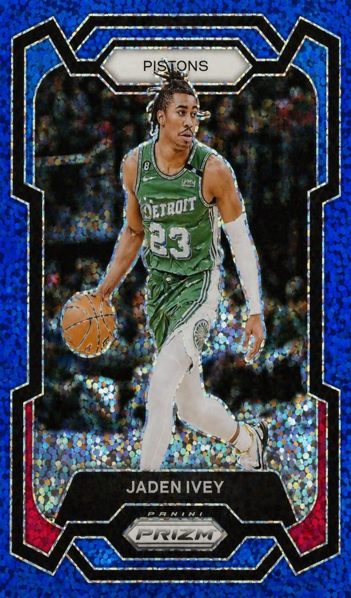 2023 Panini Prizm Basketball Blue Sparkle Jaden Ivey #52