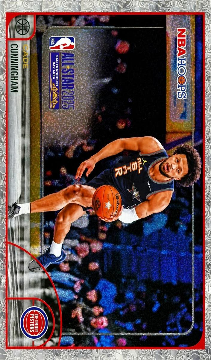 2025 Topps NBA Hoops Basketball Pixel Burst Cade Cunningham #282