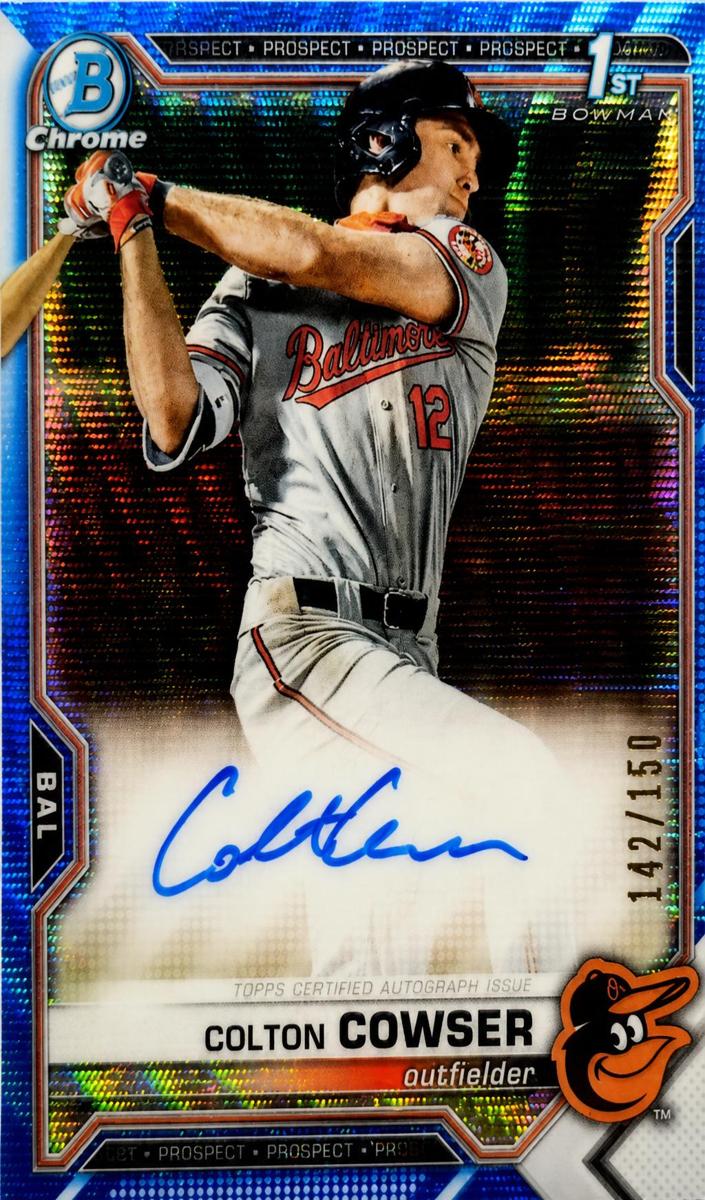 2021 Bowman Draft Baseball Blue Wave Colton Cowser #CDA-CC PSA 9