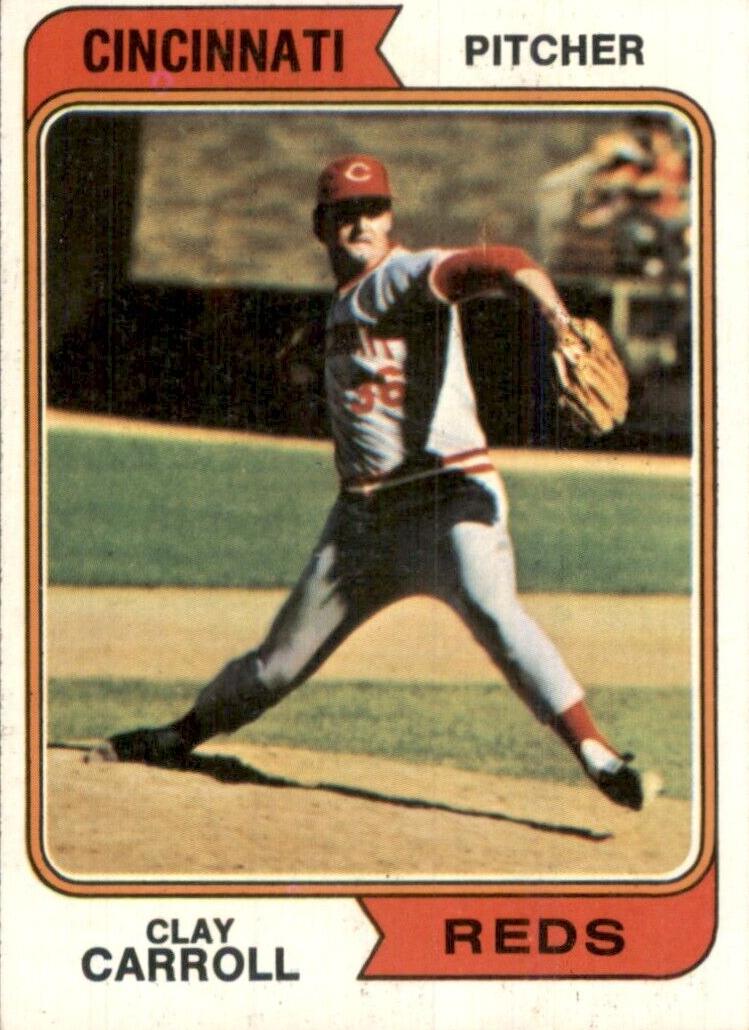 1974 Topps Baseball Clay Carroll #111