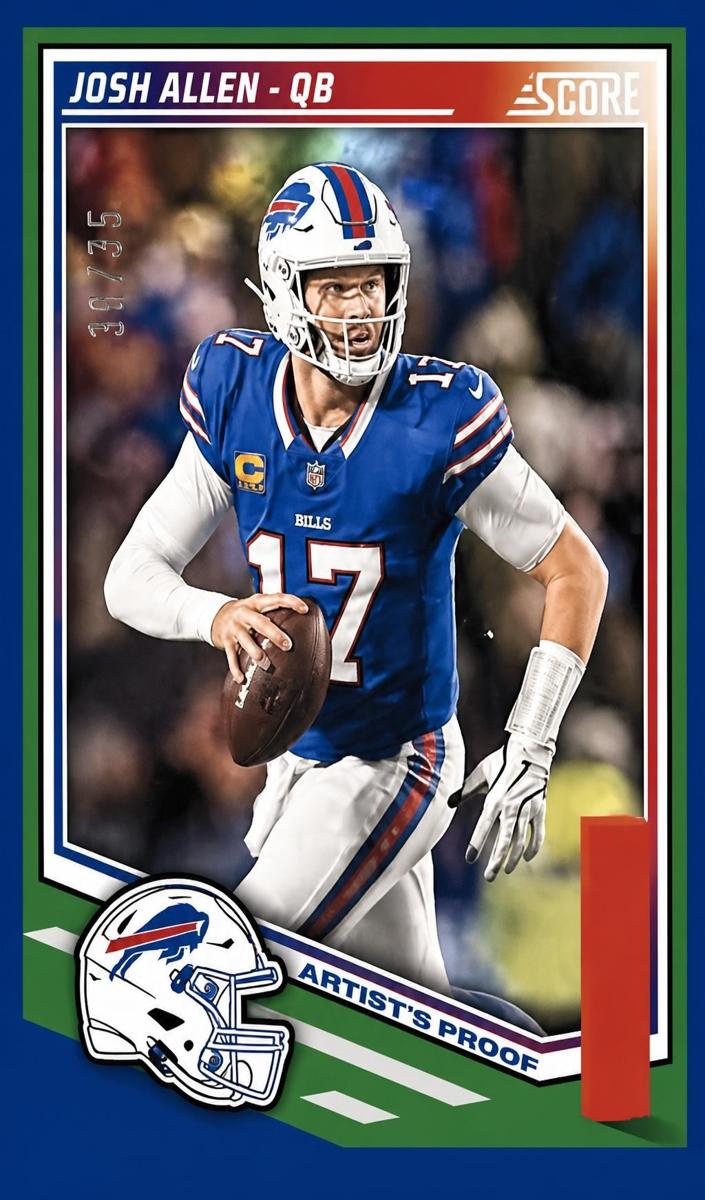 2025 Panini Score Football Artist's Proof Josh Allen #159