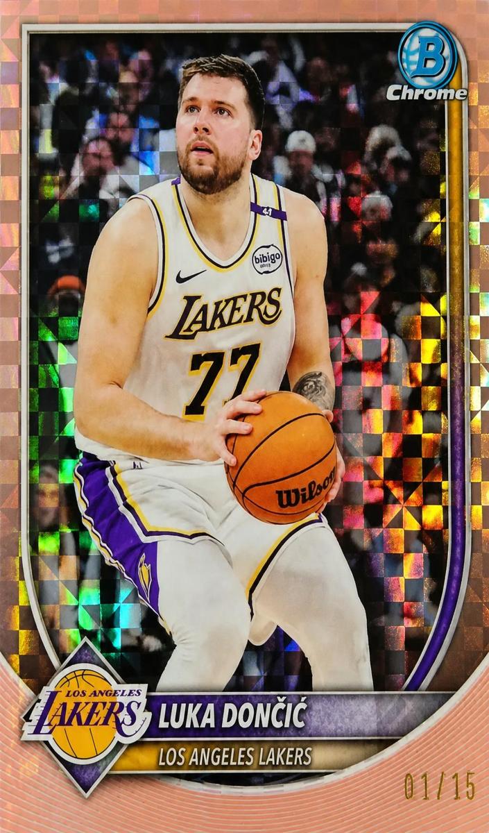 2025 Bowman Basketball Rose Gold X-Fractor Luka Doncic #BCV-123