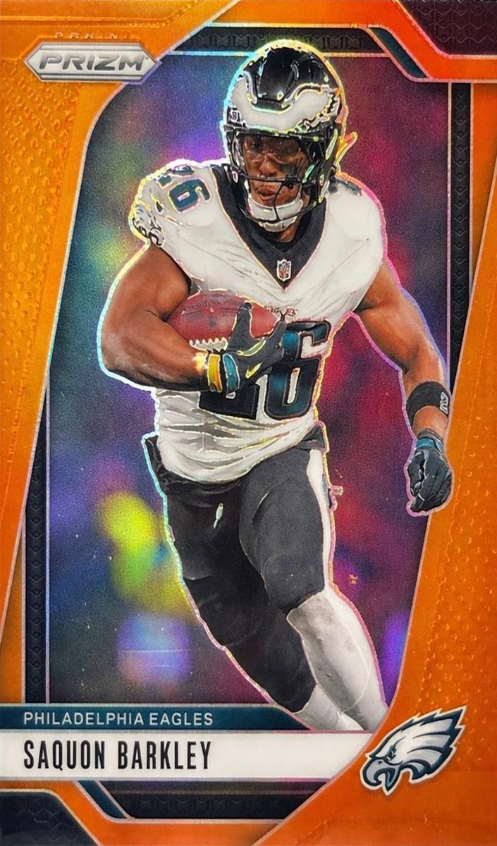 2024 Panini Prizm Football Orange Saquon Barkley #232 PSA 9