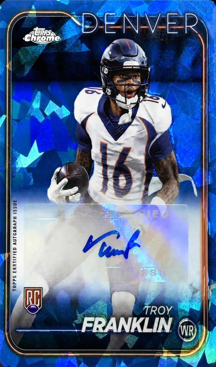 2024 Topps Chrome Sapphire Football Troy Franklin #RA-TFR