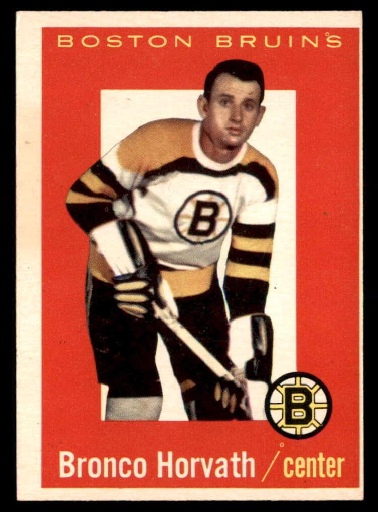 1959 Topps Hockey Bronco Horvath #56 PSA 8