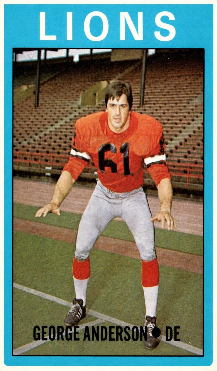 1972 O-Pee-Chee CFL Football George Anderson #44