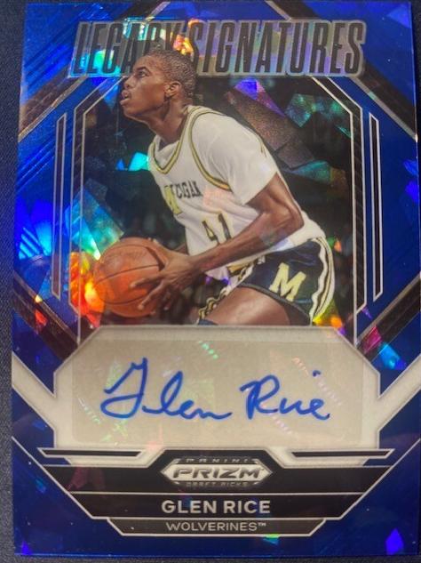 2023 Panini Prizm Draft Picks Basketball Blue Ice Glen Rice #LS-GRC