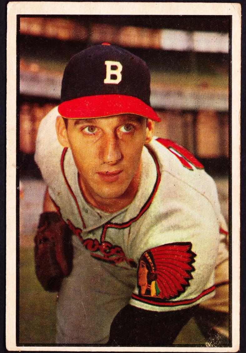 1953 Bowman Color Baseball Warren Spahn #99 PSA 7.5