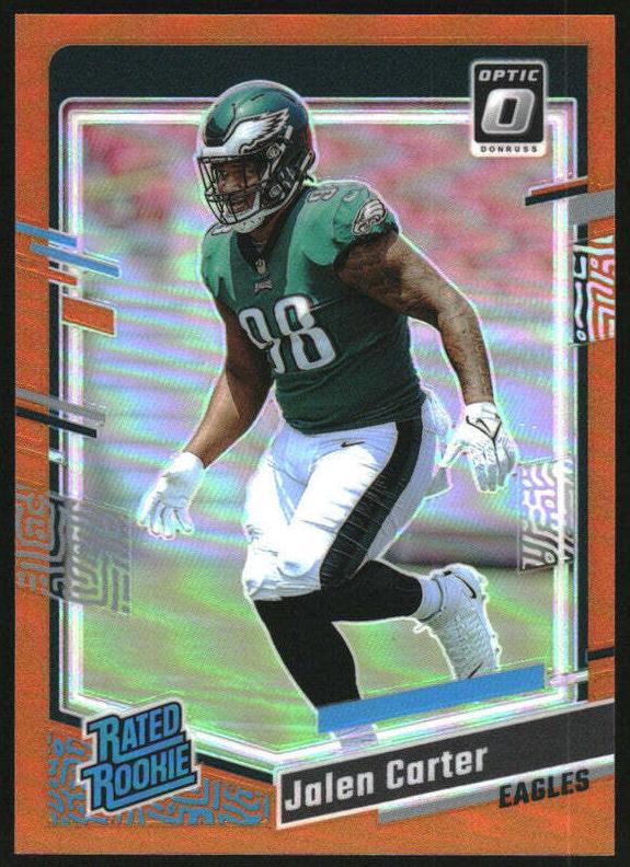 2023 Donruss Optic Football Orange Jalen Carter #281 PSA 8.5