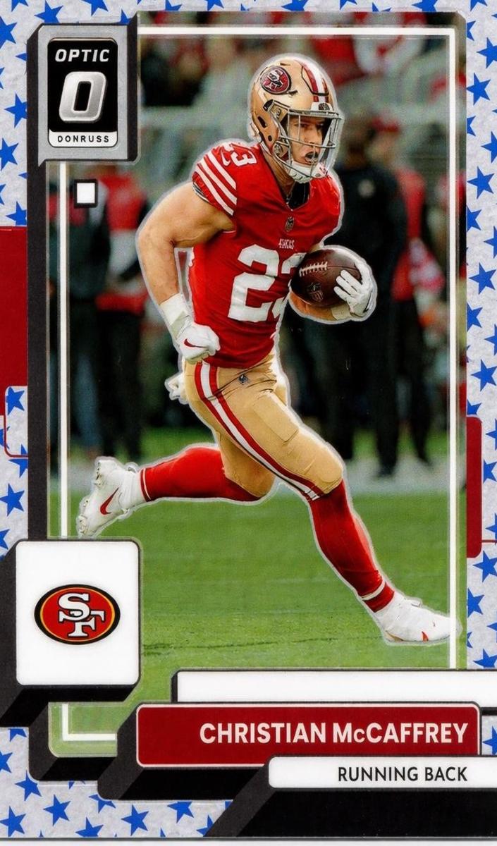 2022 Donruss Optic Football Stars Christian McCaffrey #153 PSA 10