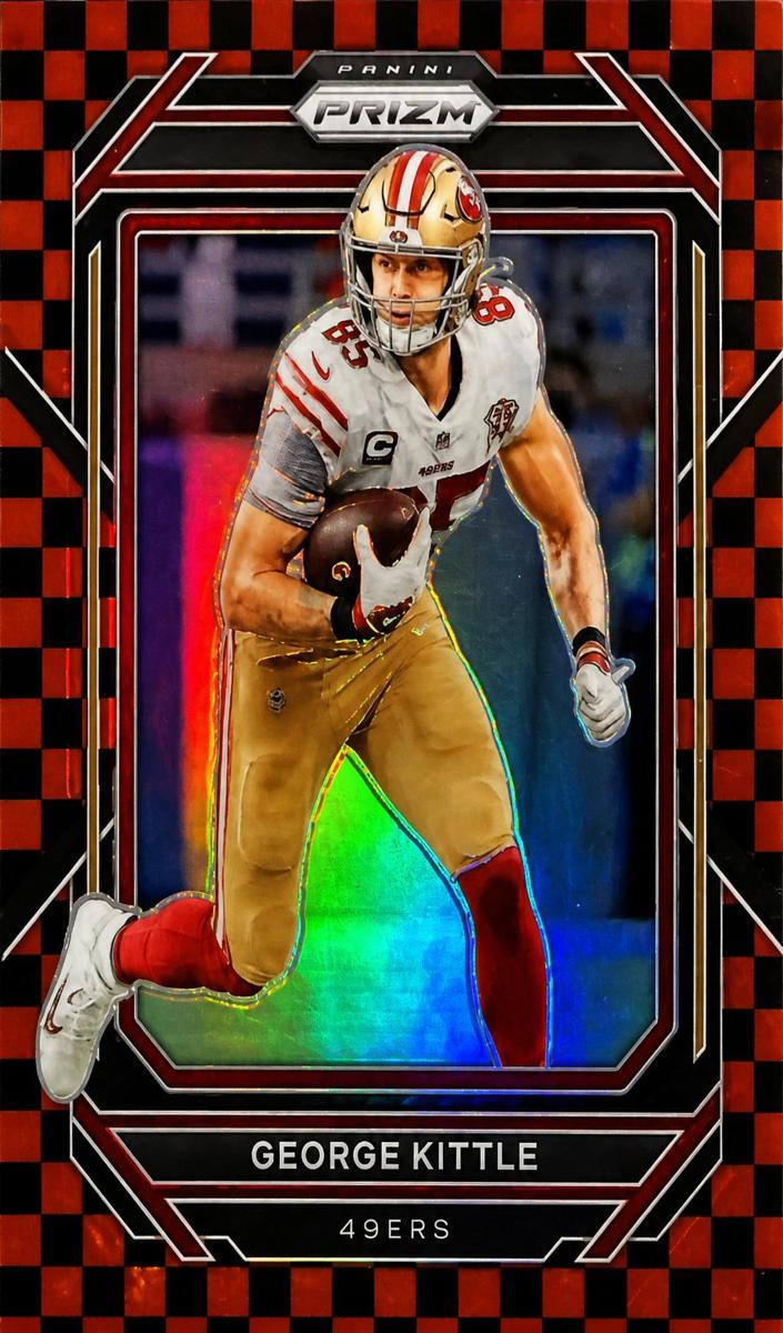 2022 Panini Prizm Football Black and Red Checker George Kittle #267