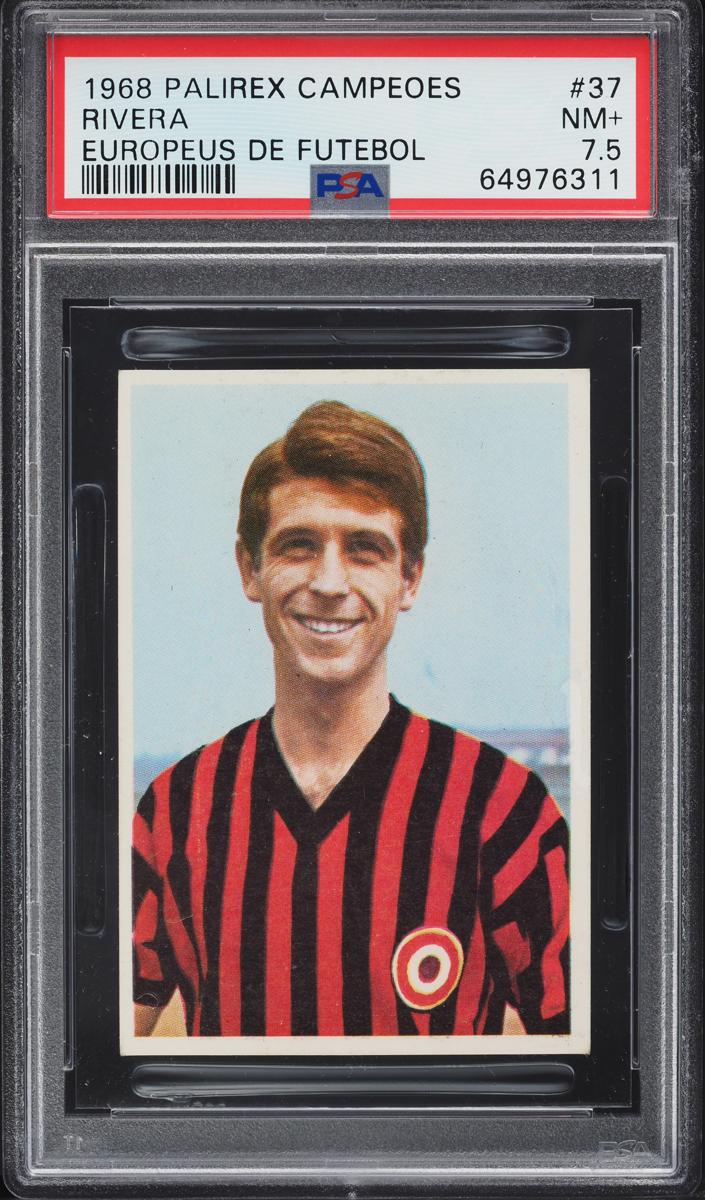1968 Palirex Campeoes Europeus de Futebol Soccer Trapattoni #33 PSA 7