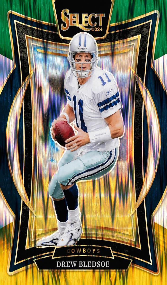 2024 Panini Select Football Green and Yellow Shock Drew Bledsoe #53