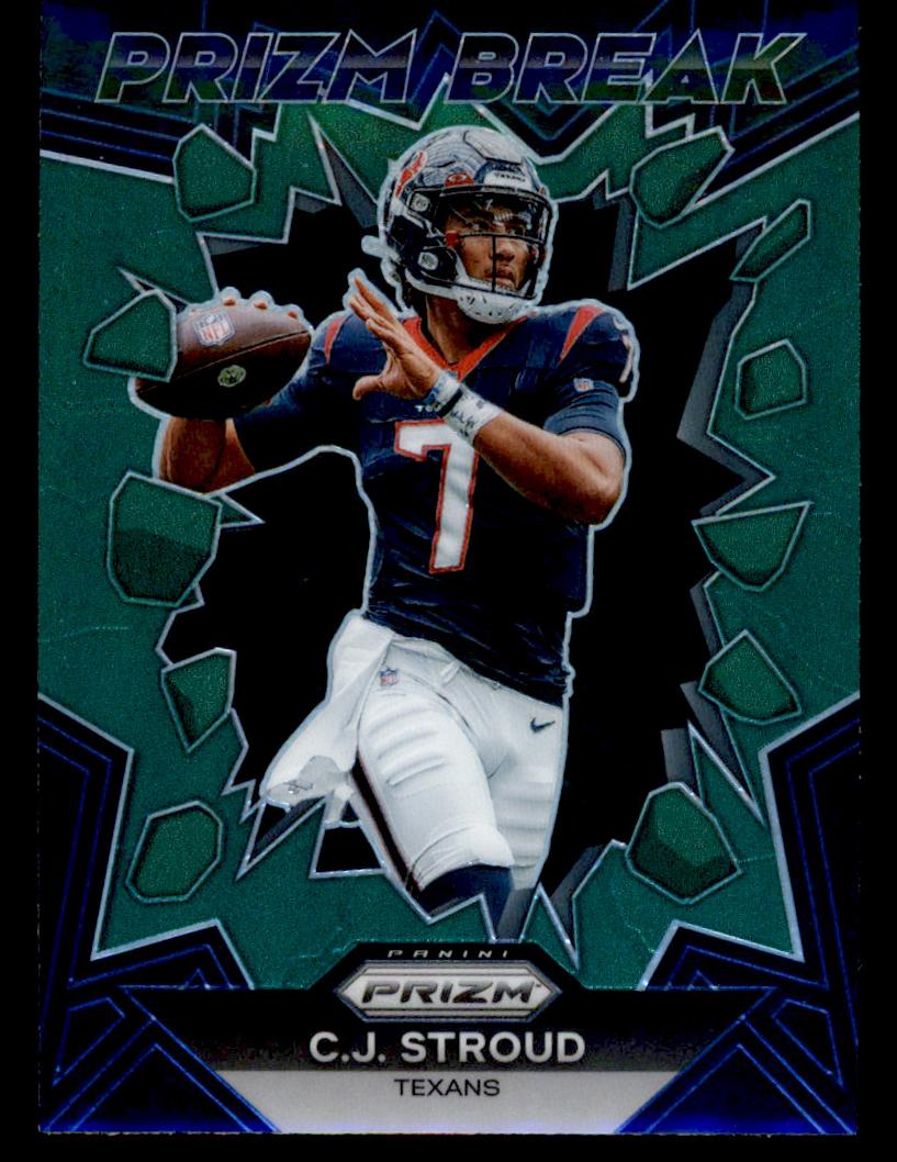 2023 Panini Prizm Football Green C.J. Stroud #PB-6 PSA 10